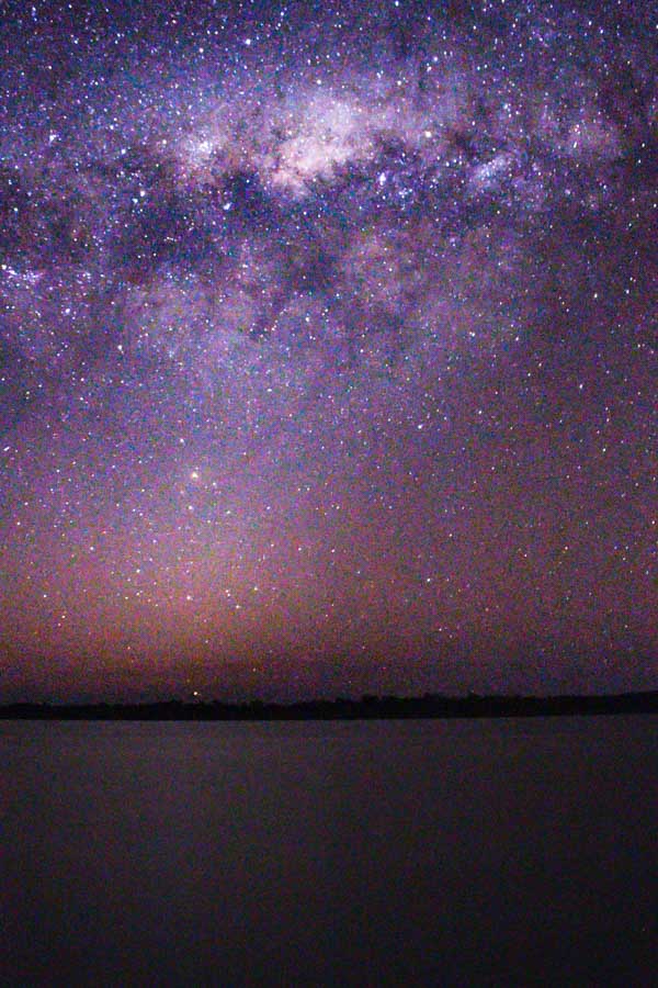 Milky Way over lake clifton